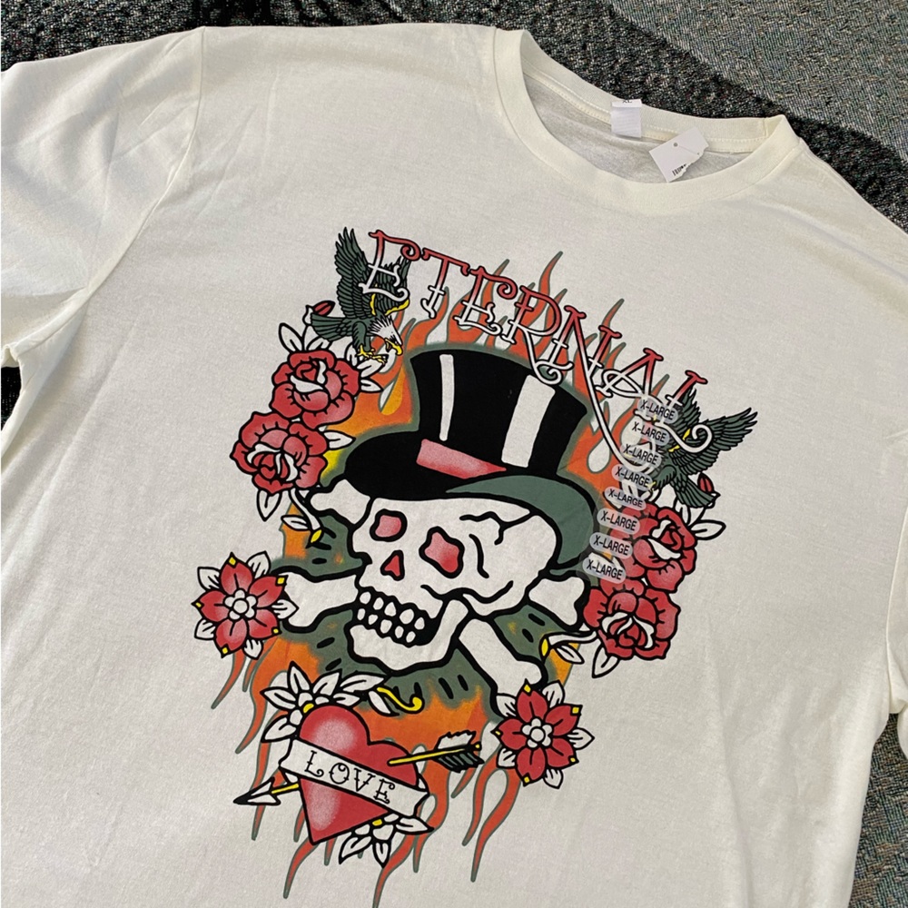 Eternal Love Skull Tattoo Style Shirt